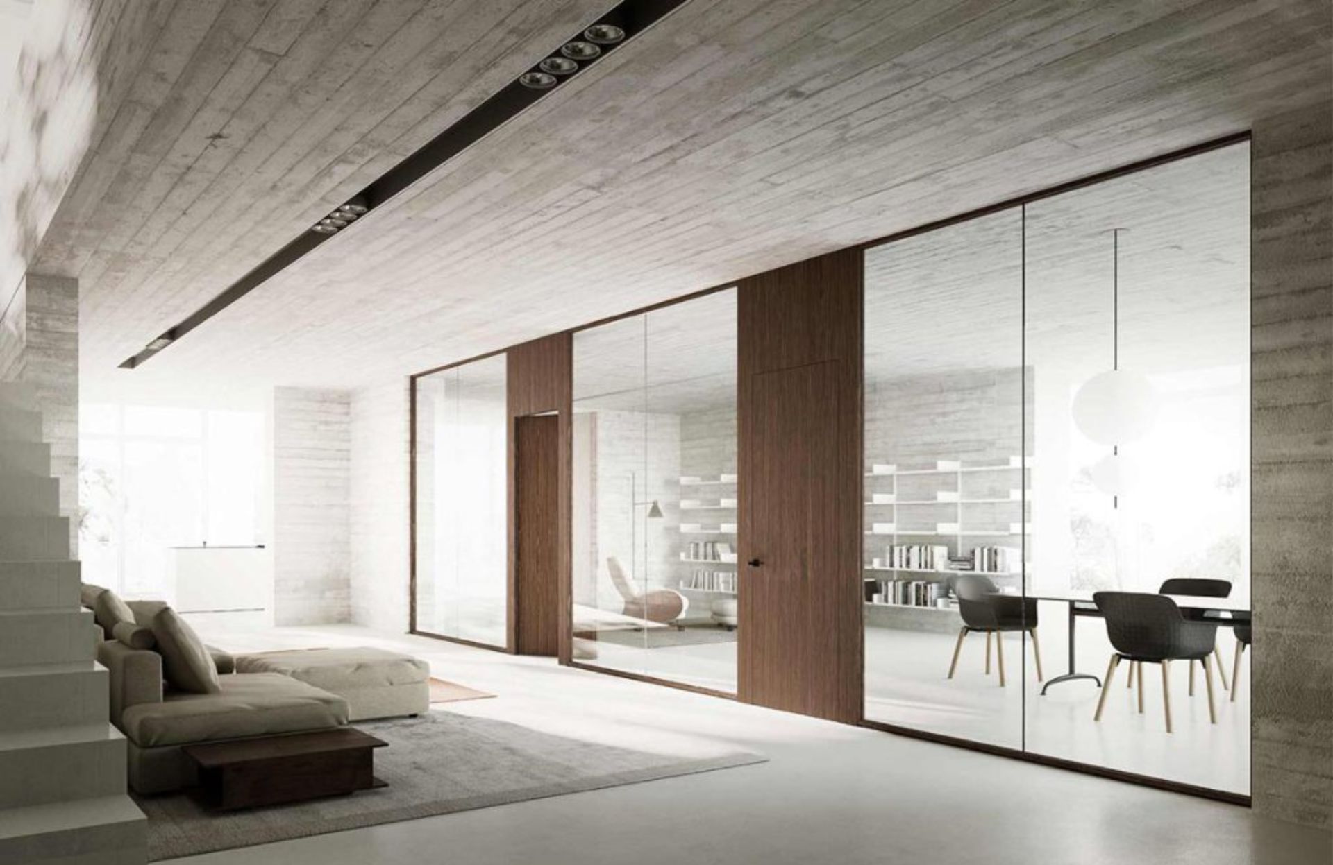 Pareti vetrate fisse per interni