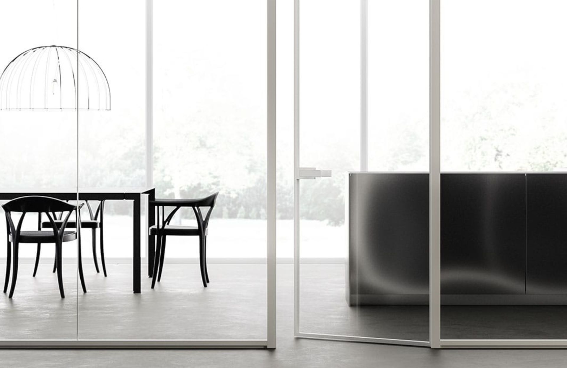 Pareti in vetro per uffici