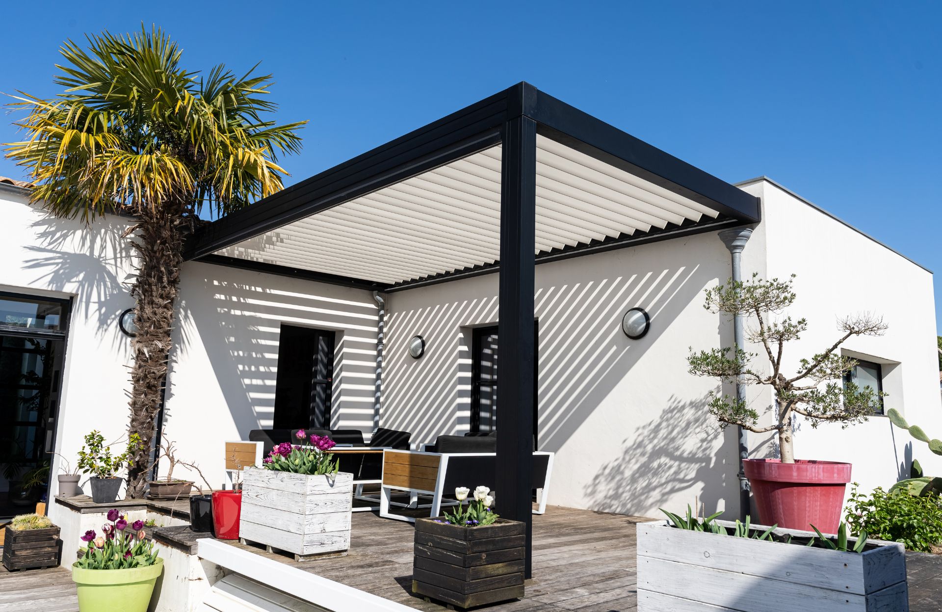 Pergole con chiusure laterali